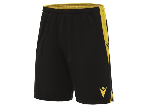 Tempel Match Day Short BLK/YEL XXS Teknisk kampshorts - Unisex 