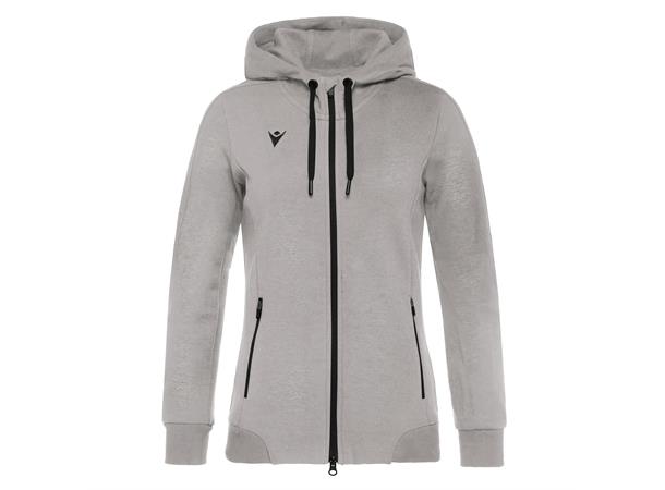 Lyre Full Zip Hooded Jacket W GRY XS Hettejakke i bomullsmiks til dame 