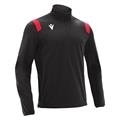 Gange 1/4 Zip Top BLK/RED XXS Teknisk treningsgenser - Unisex