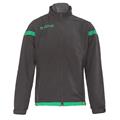 Macron Full Zip Windbreaker BLK/GRN XL Praktisk vindjakke