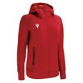 Drum Hooded Womens Jacket RED L Fritidsjakke i børstet fleece til dame