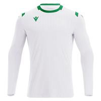 Alhena Shirt Longsleeve WHT/GRN M Utgående modell