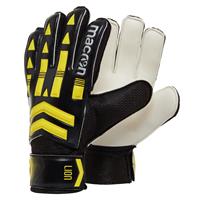 Lion XF Goalkeeper Gloves JR BLK/YEL 4 Keeperhansker med Flat Cut