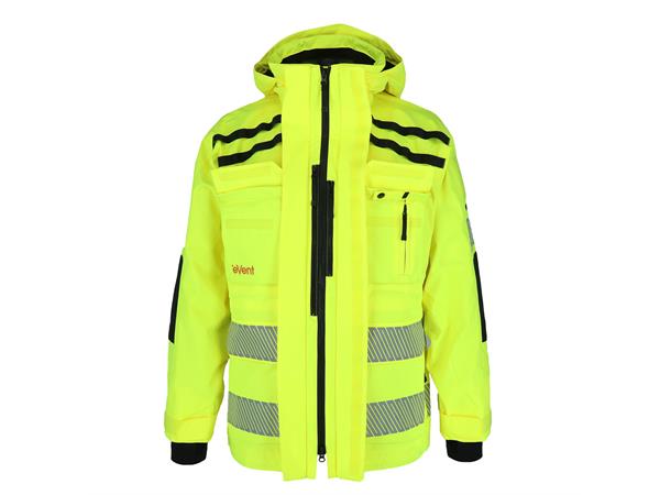 Polarjo eVent Hi-Vis Safety Yel XS Jakke med eVent membran- Unisex 